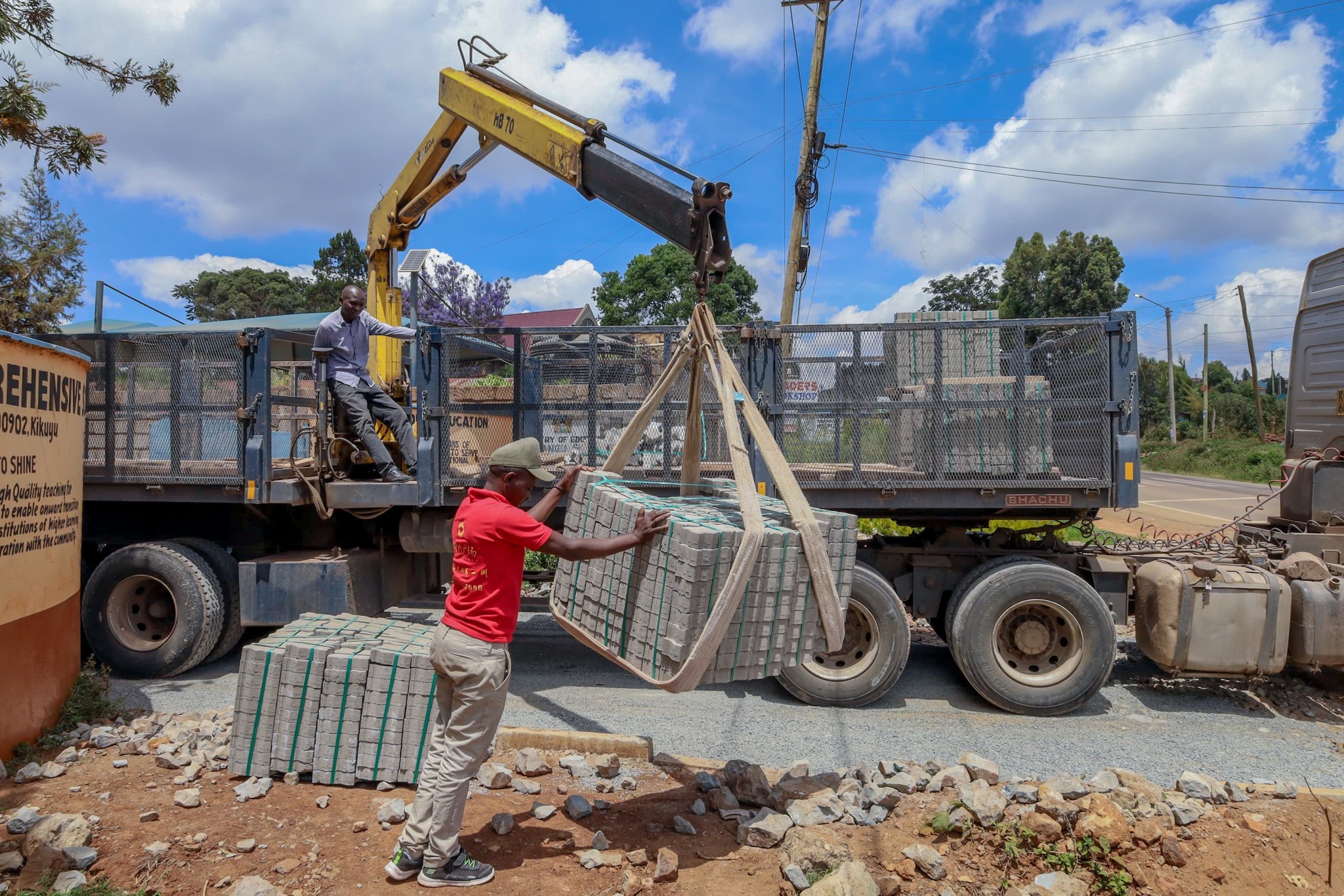 Cabro Paving in Kamangu Comprehensive School, Nachu Ward.;